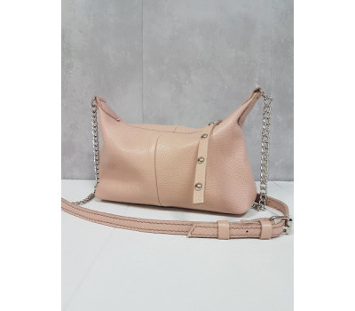 Сумка женская "Лилу" натуральная кожа, пудровый флотар