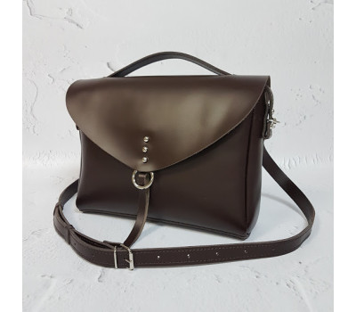 Сумка женская "Дороти" натуральная кожа, шоколадная матовая