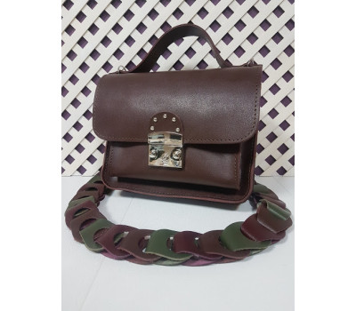 Сумка женская "Бианка" натуральная кожа, коньячная матовая