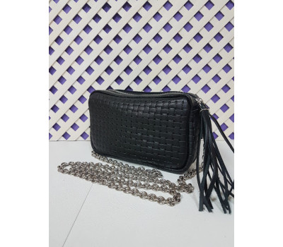 Сумка женская "МИА" натуральная кожа, черная венето