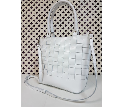 Сумка женская "Фреска" натуральная кожа, белая матовая