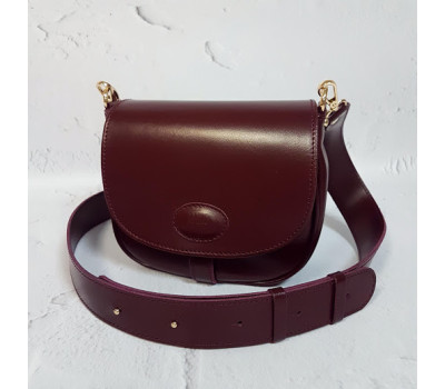 Сумка женская "Римини" натуральная кожа, бургунди матовая