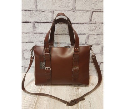 Сумка "Монако" натуральна шкіра, коньячна матова