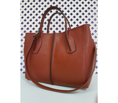 Сумка жіноча "ФОРТА" натуральна шкіра, гончарна глина матова