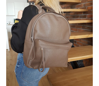 Рюкзак жіночий "Баггі" натуральна шкіра, капучино флотар