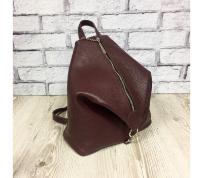 Рюкзак жіночий "Паріс" натуральна шкіра, бургунди флотар