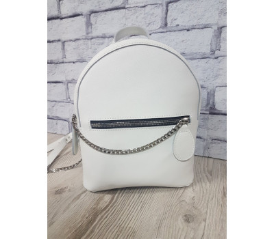 Рюкзак "Шайн" натуральна шкіра, білий "Портофіно"