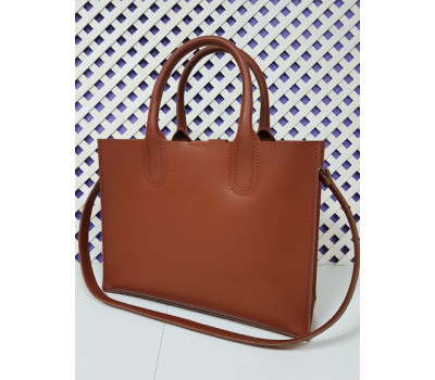 Сумка жіноча "СОЛО" натуральна шкіра, колір гончарна глина