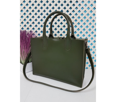 Сумка жіноча "СОЛО" натуральна шкіра, хакі матова