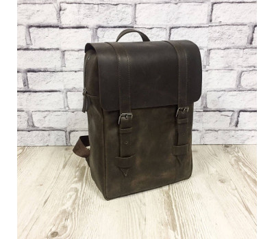 Рюкзак "БРУКЛІН" натуральна шкіра, Crazy Horse коричнева