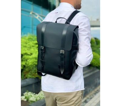 Рюкзак "БРУКЛІН" натуральна шкіра, чорний