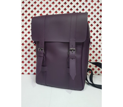 Рюкзак "БРУКЛІН" натуральна шкіра, суперматовий баклажан