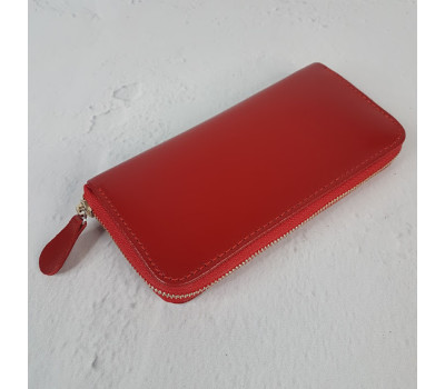 Портмоне натуральна шкіра, червона матова