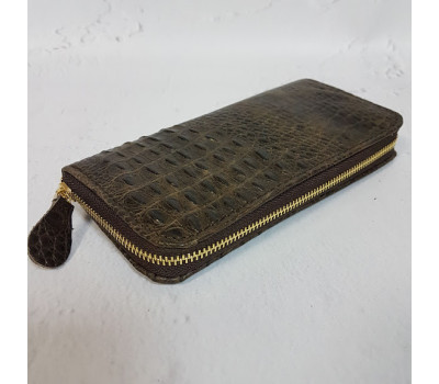 Портмоне "Кроко" натуральна шкіра, коричнева під крокодила