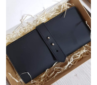 Тревел-кейс, натуральна шкіра чорна суперматовая