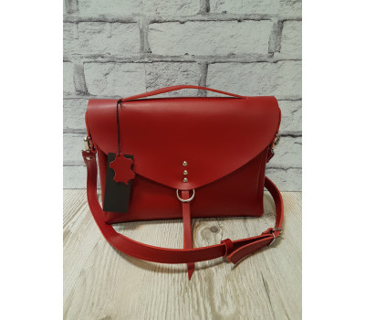 Сумка женская "Дороти" натуральная кожа, красная матовая