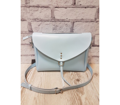 Сумка жіноча "Дороті" натуральна шкіра, небесно-блакитна матова