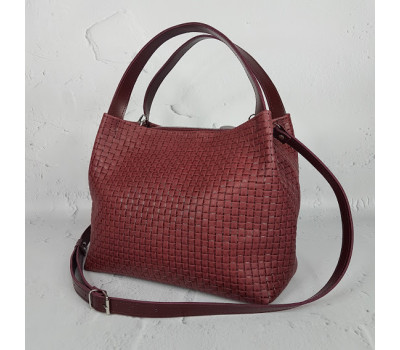 Сумка жіноча "Жаклін-плюс" натуральна шкіра, бургунди "Венето"