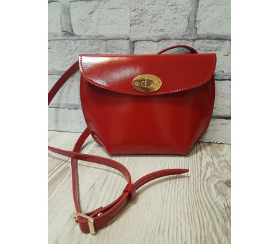 Сумка жіноча "Ліра" натуральна шкіра, червоний лак