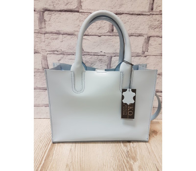 Сумка жіноча "СОЛО" натуральна шкіра, небесно-блакитна матова