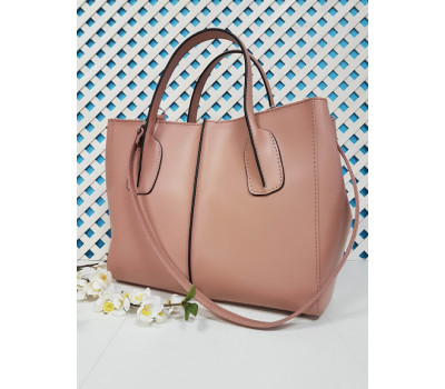 Сумка жіноча "ФОРТА" натуральна шкіра, рожева матова