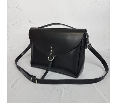 Сумка жіноча "Дороті" натуральна шкіра, чорна матова