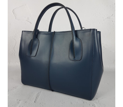 Сумка жіноча "ФОРТА" натуральна шкіра, синя матова