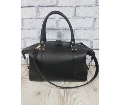 Сумка жіноча "Верона" натуральна шкіра, чорна "Портофіно"