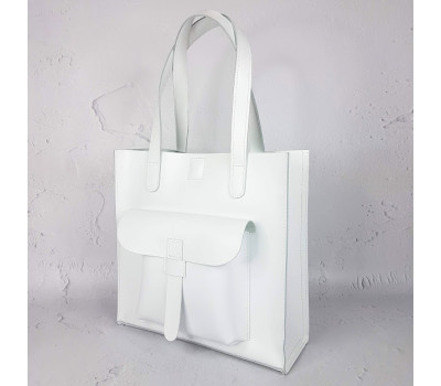 Сумка жіноча "ГАРДА" натуральна шкіра, біла матова