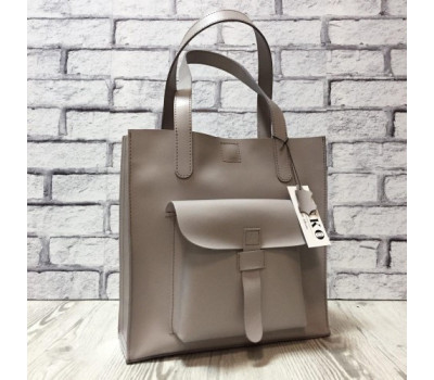 Сумка жіноча "ГАРДА" натуральна шкіра, світло-бузкова матова