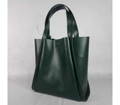 Сумка жіноча "ДОЛЬЧЕ" натуральна шкіра, зелена матова