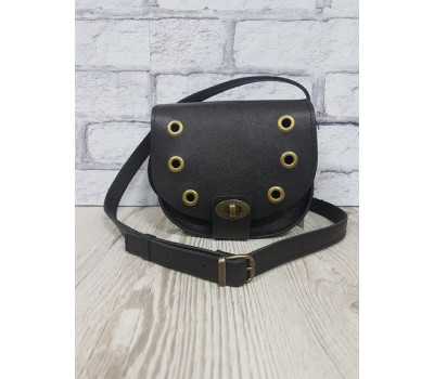 Сумка женская "Кенди" натуральная кожа, черная "Портофино"