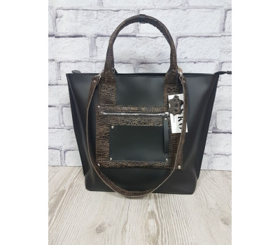 Сумка женская "Сиена" натуральная кожа, шоколадная матовая