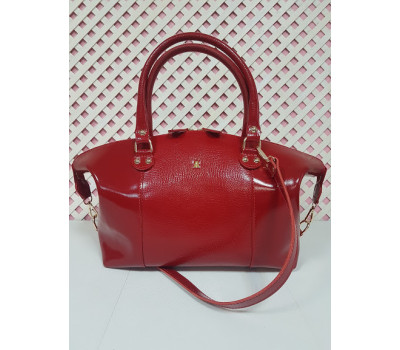 Сумка жіноча "Верона" натуральна шкіра, червоний глянець