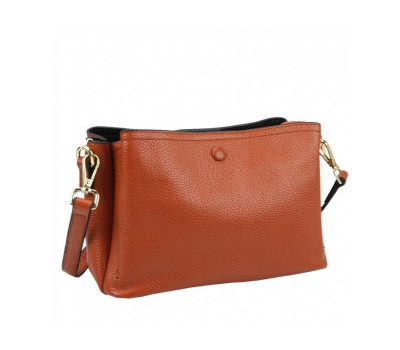 Сумка через плече з натуральної зернистої шкіри Riche F-A25F-FL-571WB