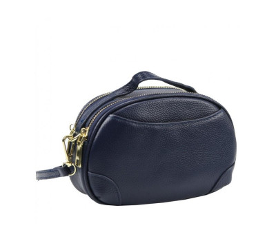 Жіноча шкіряна сумка синього кольору Riche F-A25F-FL-89019WBL