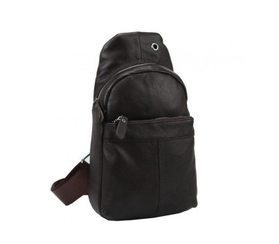 Шкіряний коричневий слінг через плече Tiding Bag A25F-FL-5311B