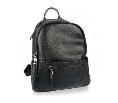 Жіночий шкіряний рюкзак чорного кольору F-A25F-FL-868WA