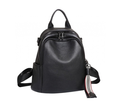 Чорний шкіряний рюкзак міського формату Olivia Leather NWBP27-8085A-BP