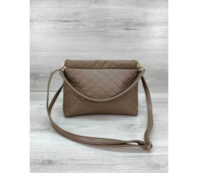 Жіноча сумка клатч «Ava» кавова WeLassie