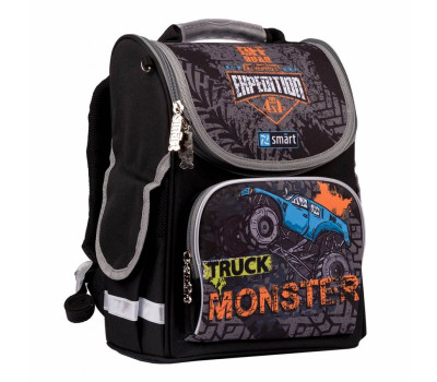 Рюкзак шкільний каркасний SMART PG-11 "Monster Truck", чорний