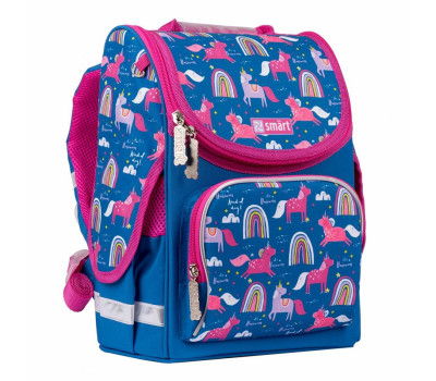 Рюкзак шкільний каркасний SMART PG-11 "Unicorn", синій