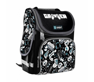 Рюкзак шкільний каркасний SMART PG-11 "Gamer world", чорний