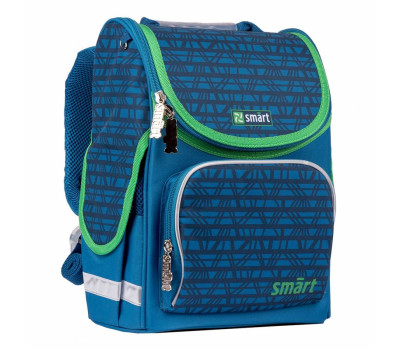 Рюкзак шкільний каркасний SMART PG-11 "Megapolis", синій