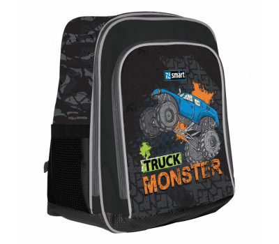 Рюкзак шкільний SMART H-55 "Monster Truck", чорний