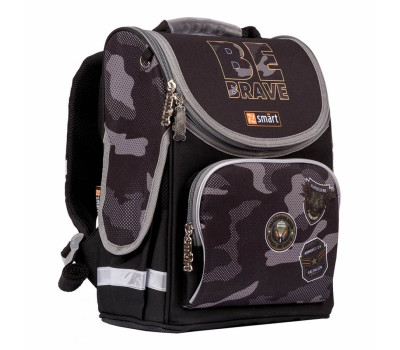 Рюкзак шкільний каркасний SMART PG-11 "Be Brave!", чорний