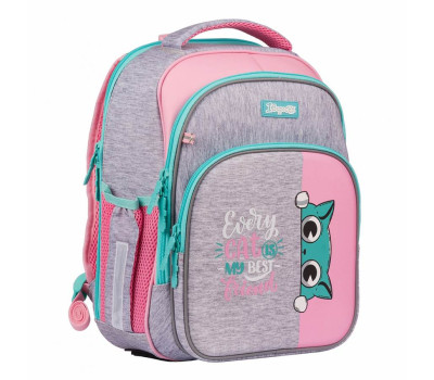 Рюкзак шкільний 1Вересня S-106 "Best Friend", рожевий/сірий