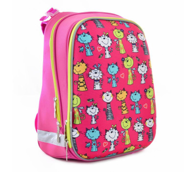 Рюкзак шкільний каркасний 1 Вересня H-12 Kotomaniya rose, 38*29*15