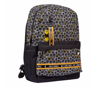 Рюкзак шкільний YES TS-56 "Smiley World.Black&Yellow"