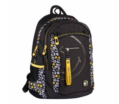 Рюкзак YES T-121 "Smiley World.Black&Yellow"